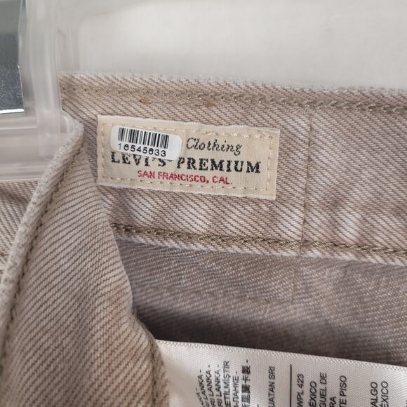 Levi's 501 premium All Beige jeans Size 28/30 Classic Retro Clean - Picture 6 of 13